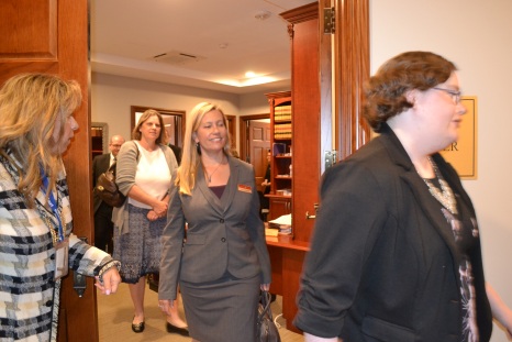 Nevada Appeals Court Judge Abbi Silver give Bench Bar attendees a look at her new chambers.