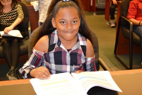 Fourth grader from Rundle ready to take on her role as a lawyer for Harry Potter.