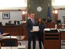 Michael Kagan was recognized by the District Court bench as the Legal Aid Center of Southern Nevada Pro Bono Volunteer of the Month for January. Judge Joanna Kishner presented the award to Michael.