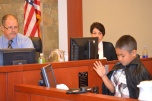 Judge David Jones helped to keep Hickey students on track as they did the Harry Potter mock trial.