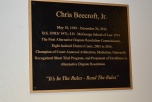 On Nov. 15, the State Bar of Nevada ADR section unveiled a plaque to commemorate the work of Chris Beecroft outside of the discovery courtroom on the fifth floor of the Regional Justice Center.Chris passed away on Dec. 26, 2016. In addition to his work in Discovery, Commissioner Beecroft oversaw the Alternative Dispute Resolution and the Short Trial programs.