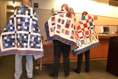 The Quilt of Valor Foundation was founded in 2003, by Blue Star mom Catherine Roberts from her sewing room. The local chapter of Quilt of Valor meets the second Friday of the month at 8670 W. Cheyenne Ave. from 8:30 a.m. to 12:30 p.m. in room 105 to make the quilts. Volunteers are always welcome; no quilting experience is necessary. For more information call 702-357-0377.